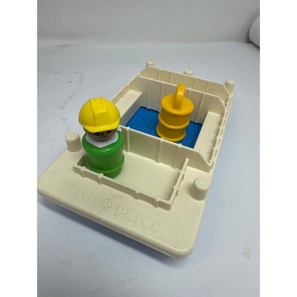 Vintage Fisher Price Little People Offshore Cargo Base Replacement Parts - Picture 2 of 5
